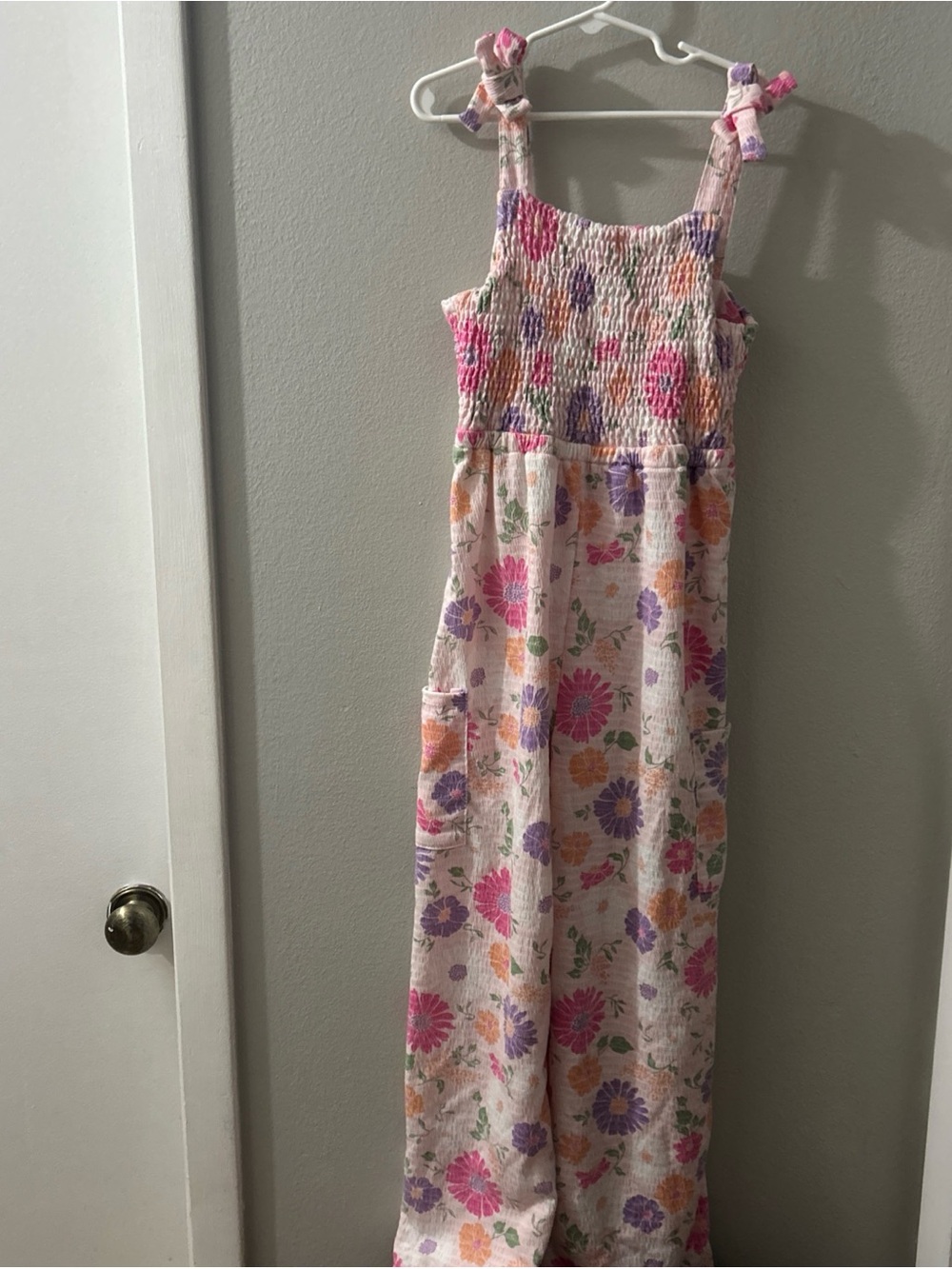 Paisley Lane Girls Floral Print Jumpsuit Pockets Wide Leg  Size 12